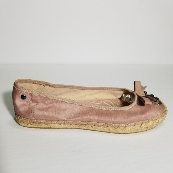 Simply Vera Wang Pink Beaded Embellished Slip On Espadrille Flats - Picture 2 of 9